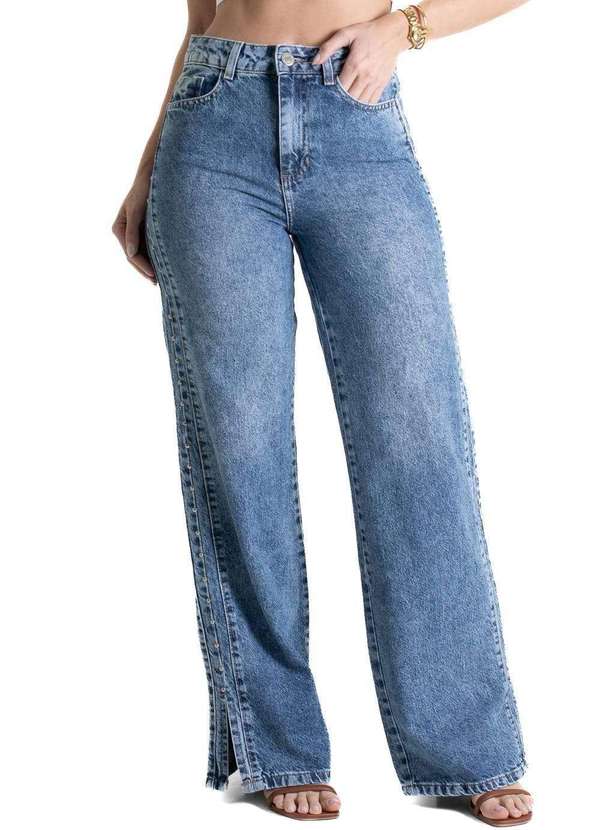 Sawary - Calça Jeans Sawary Wide Leg - 280453 Azul
