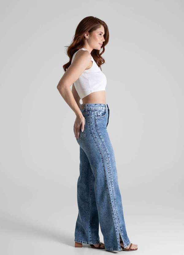 Sawary - Calça Jeans Sawary Wide Leg - 280453 Azul 3