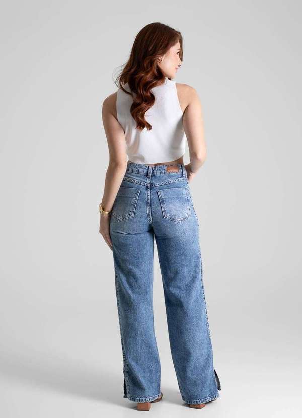 Sawary - Calça Jeans Sawary Wide Leg - 280453 Azul 4