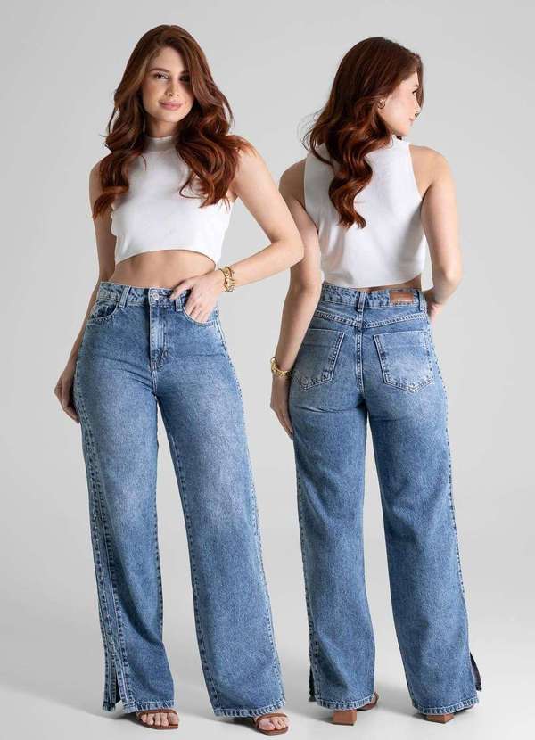 Sawary - Calça Jeans Sawary Wide Leg - 280453 Azul 6