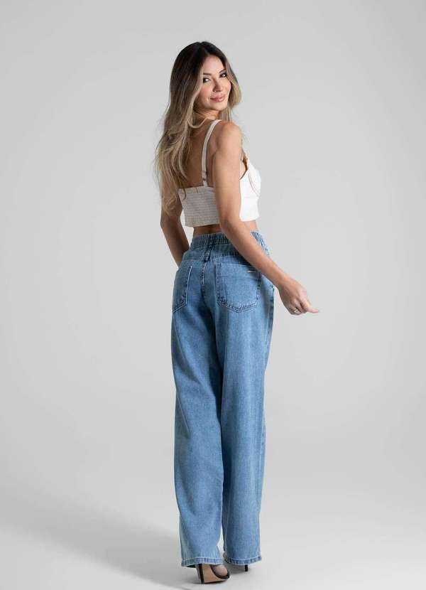 Sawary - Calça Jeans Sawary Wide Leg - 280467 Azul 4