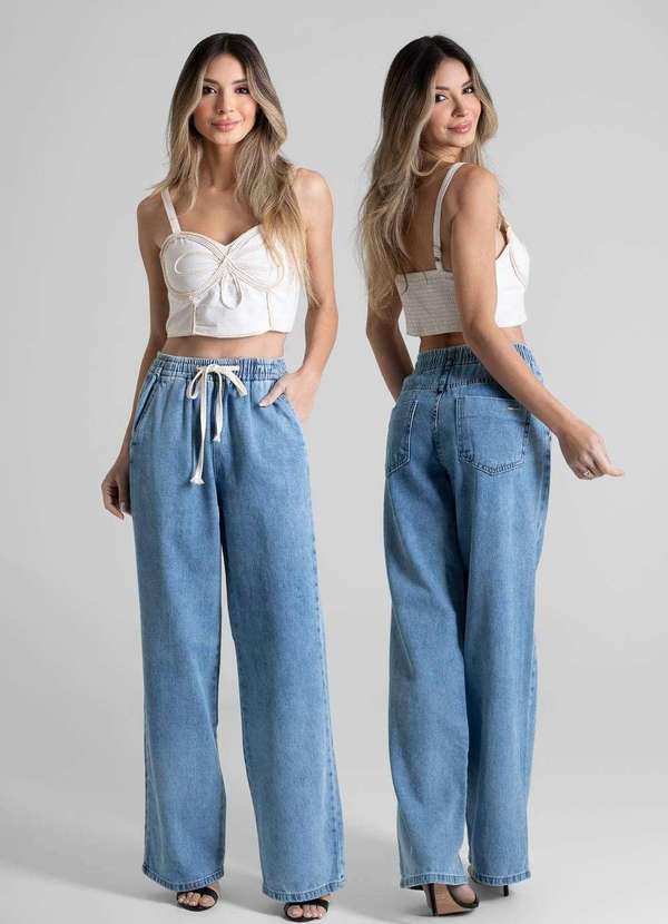 Sawary - Calça Jeans Sawary Wide Leg - 280467 Azul 6