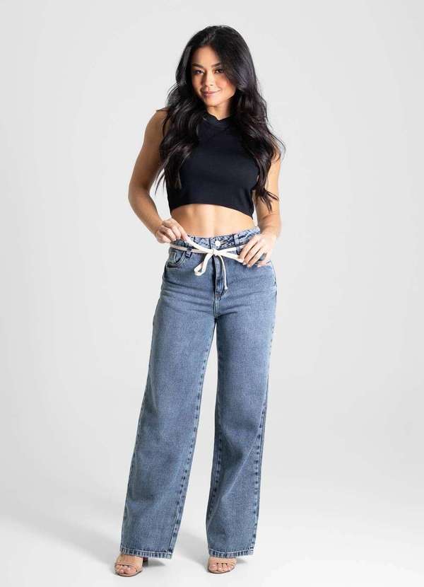 Sawary - Calça Jeans Sawary Wide Leg - 280488 Azul 2