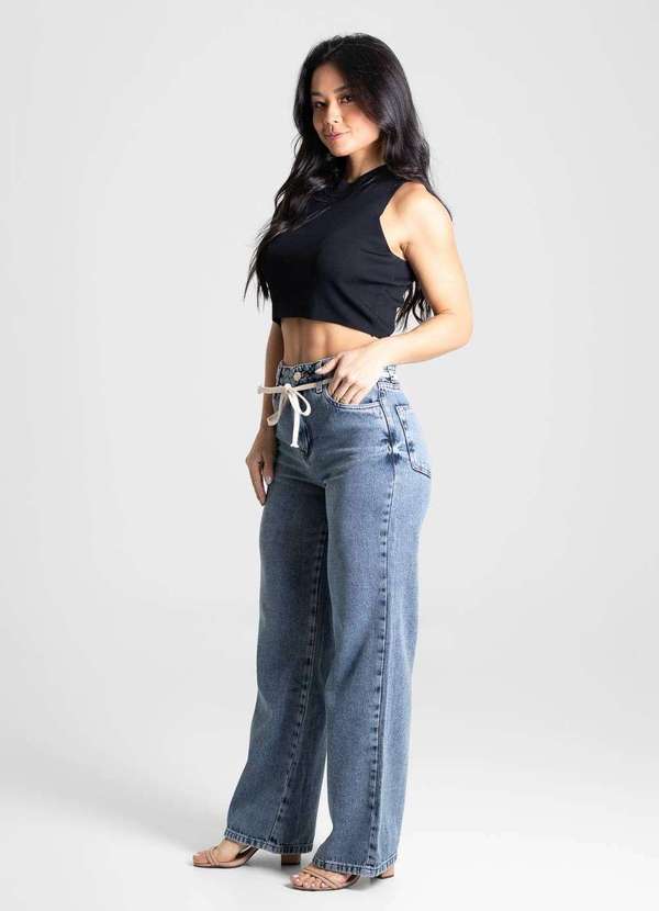 Sawary - Calça Jeans Sawary Wide Leg - 280488 Azul 3