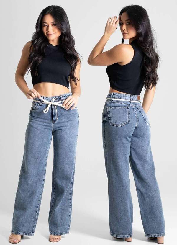 Sawary - Calça Jeans Sawary Wide Leg - 280488 Azul 6