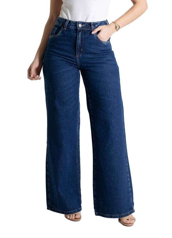 Sawary - Calça Jeans Sawary Wide Leg - 280493 Azul