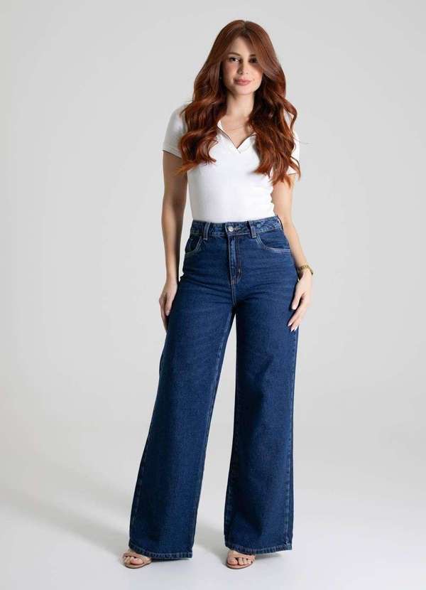 Sawary - Calça Jeans Sawary Wide Leg - 280493 Azul 6