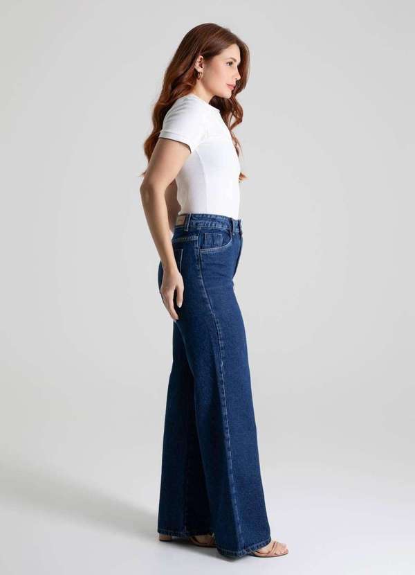 Sawary - Calça Jeans Sawary Wide Leg - 280493 Azul 5