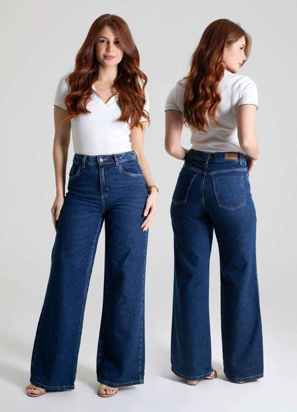 Sawary - Calça Jeans Sawary Wide Leg - 280493 Azul 2