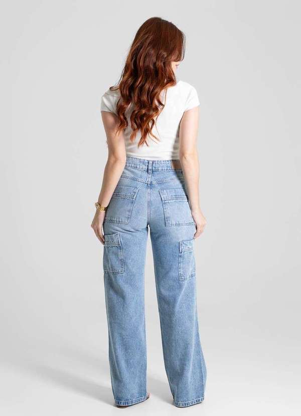 Sawary - Calça Jeans Sawary Wide Leg - 280524 Azul 4