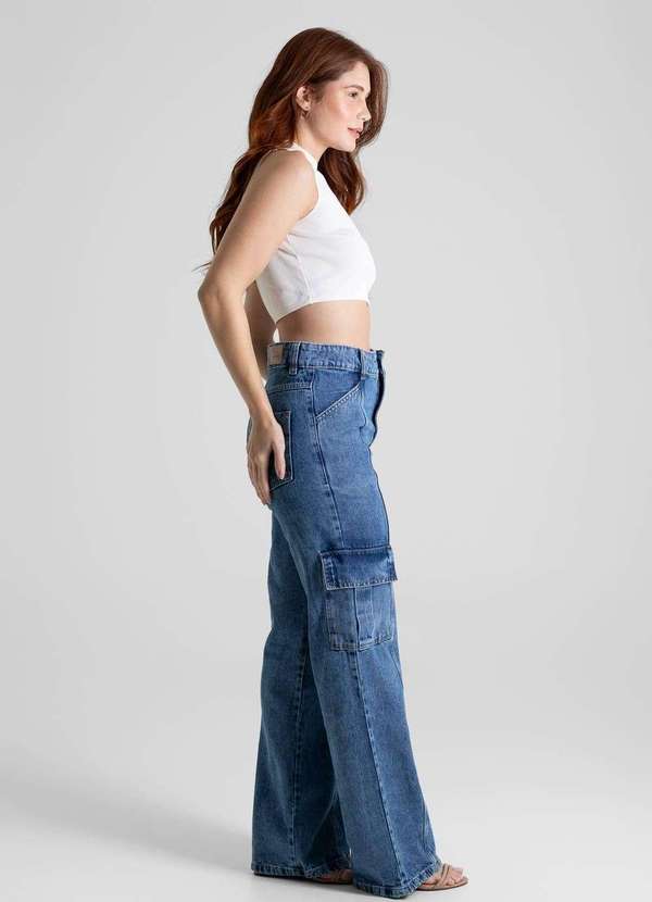 Sawary - Calça Jeans Sawary Wide Leg - 280526 Azul 3