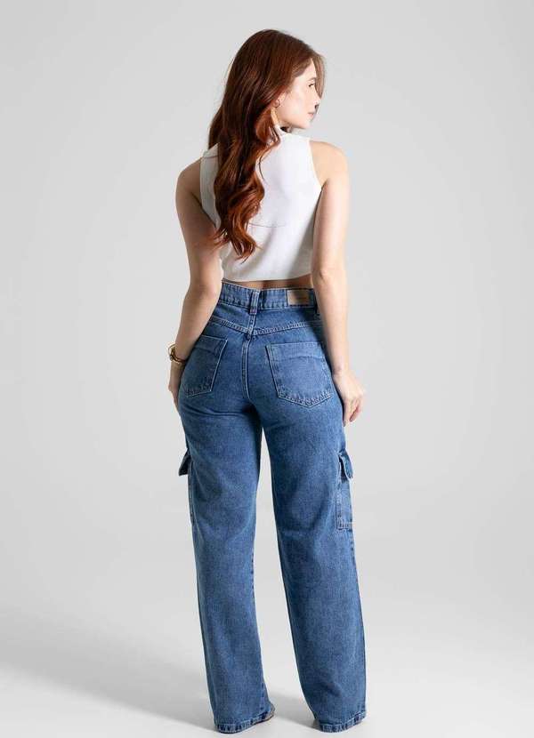 Sawary - Calça Jeans Sawary Wide Leg - 280526 Azul 4