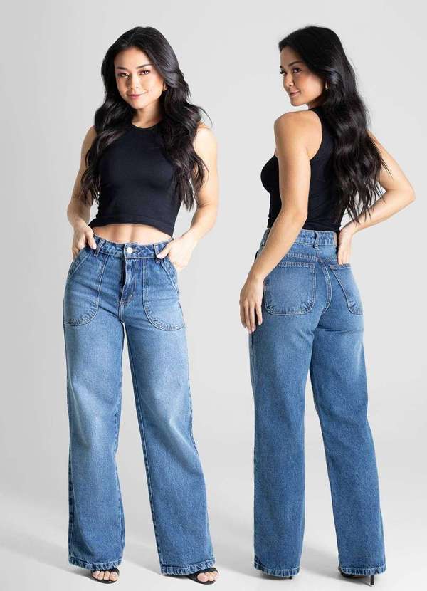 Sawary - Calça Jeans Sawary Wide Leg - 280598 Azul 6