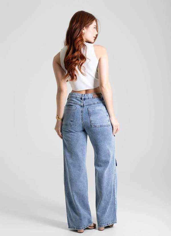 Sawary - Calça Jeans Sawary Wide Leg - 280601 Azul 4