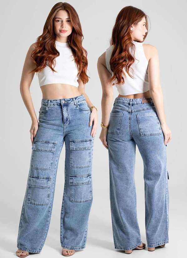 Sawary - Calça Jeans Sawary Wide Leg - 280601 Azul 6