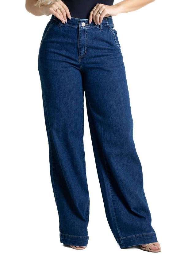 Sawary - Calça Jeans Sawary Wide Leg - 280661 Azul