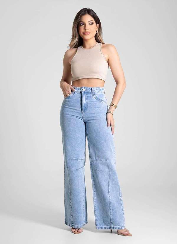 Sawary - Calça Jeans Sawary Wide Leg - 280704 Azul 2