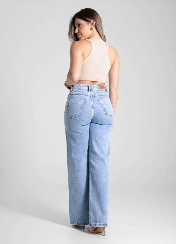 Sawary - Calça Jeans Sawary Wide Leg - 280704 Azul 4