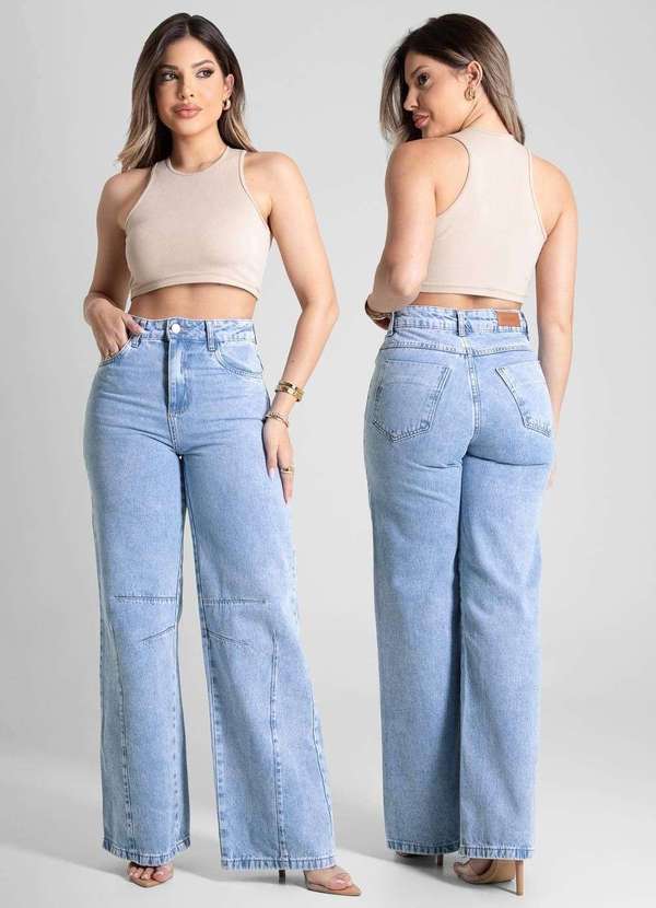 Sawary - Calça Jeans Sawary Wide Leg - 280704 Azul 6
