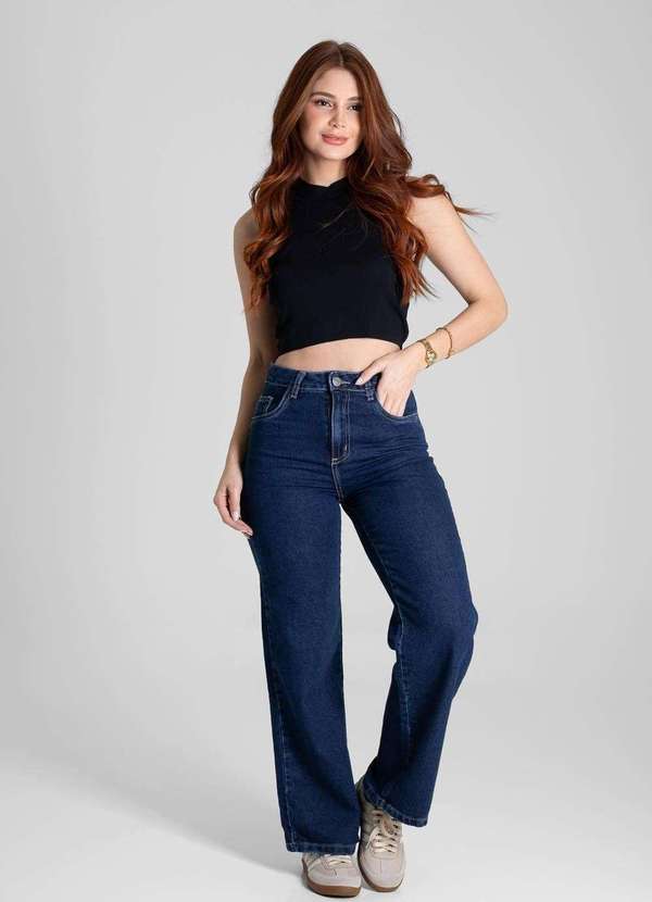 Sawary - Calça Jeans Sawary Wide Leg - 280813 Azul 2