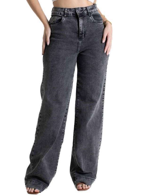 Sawary - Calça Jeans Sawary Wide Leg - 280835 Preto