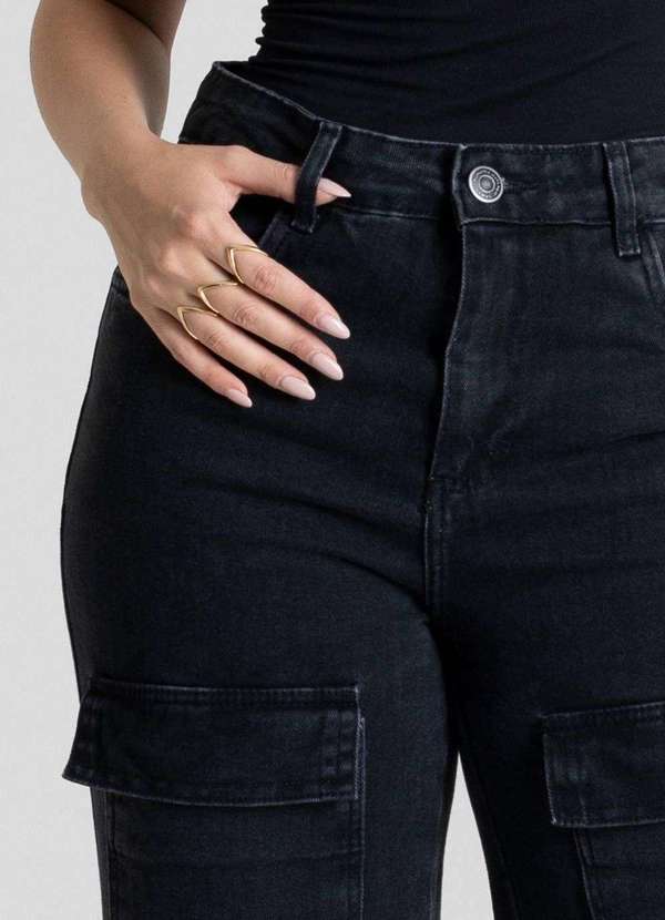 Sawary - Calça Jeans Sawary Wide Leg - 280865 Preto 5