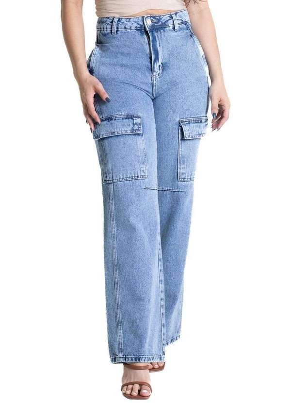 Sawary - Calça Jeans Sawary Wide Leg - 280881 Azul