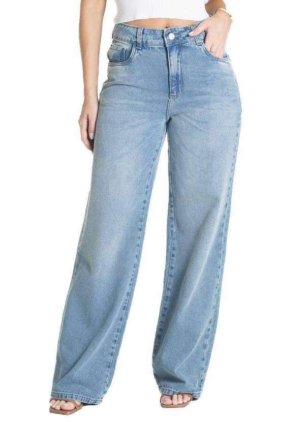 Sawary - Calça Jeans Sawary Wide Leg - 280888 Azul