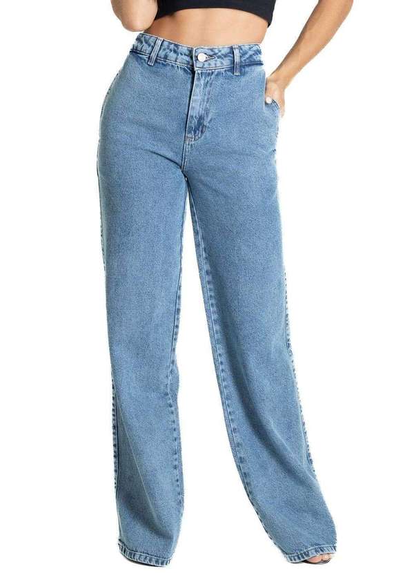 Sawary - Calça Jeans Sawary Wide Leg - 280910 Azul