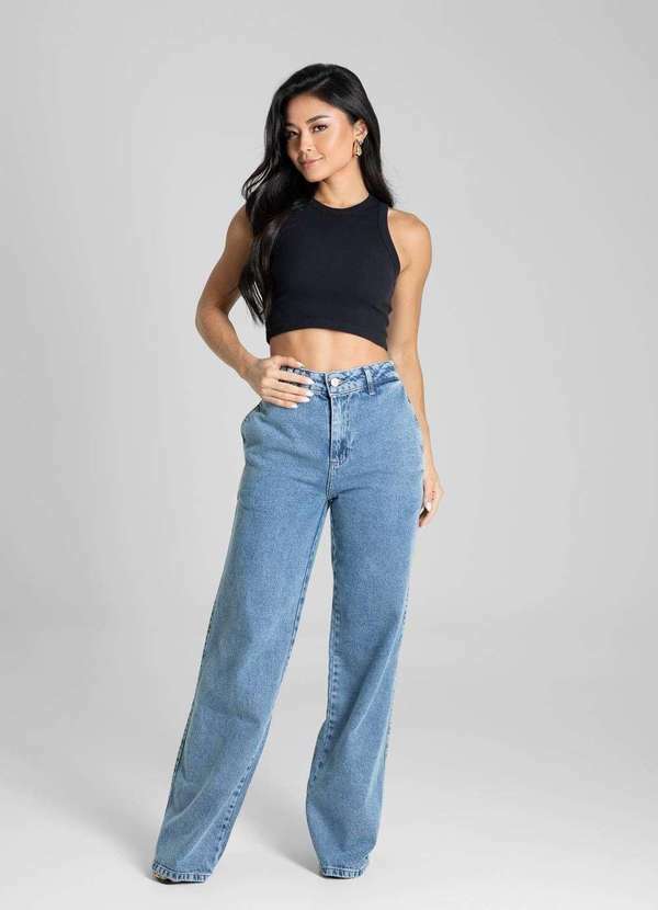 Sawary - Calça Jeans Sawary Wide Leg - 280910 Azul 2