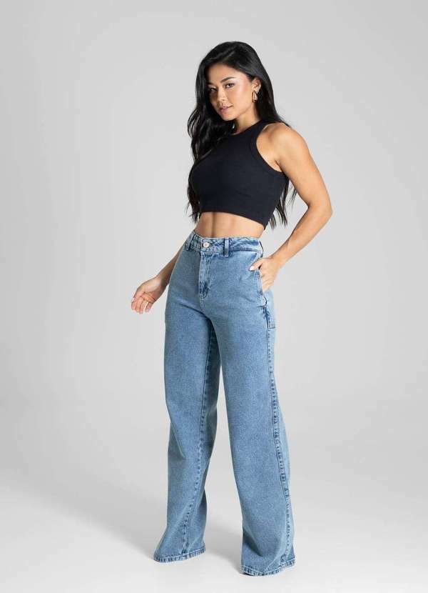 Sawary - Calça Jeans Sawary Wide Leg - 280910 Azul 3