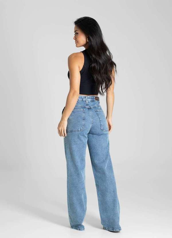Sawary - Calça Jeans Sawary Wide Leg - 280910 Azul 4