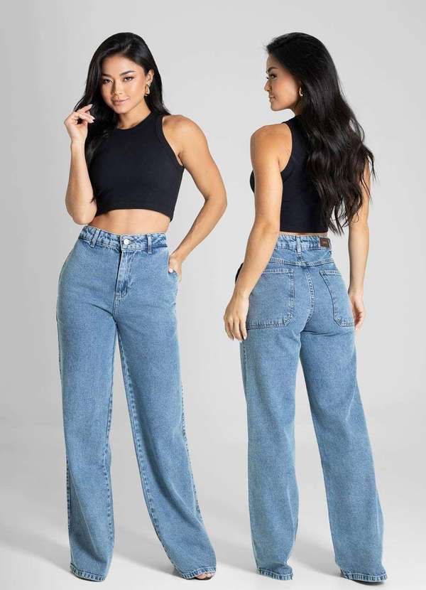 Sawary - Calça Jeans Sawary Wide Leg - 280910 Azul 6