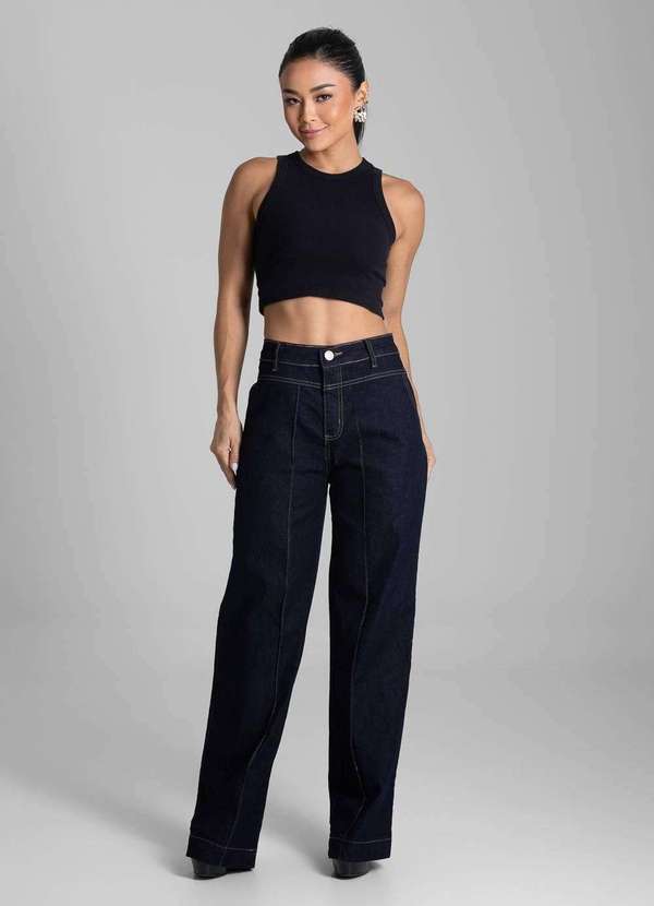 Sawary - Calça Jeans Sawary Wide Leg - 280926 Azul 2