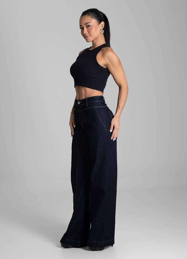 Sawary - Calça Jeans Sawary Wide Leg - 280926 Azul 3