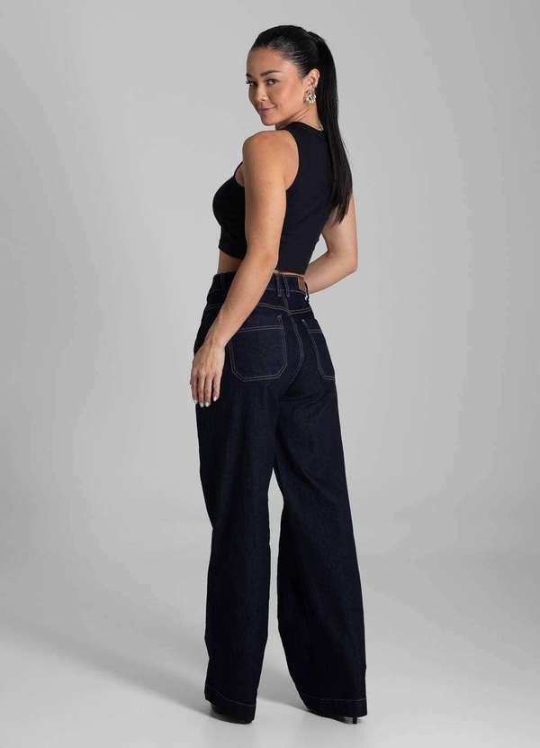 Sawary - Calça Jeans Sawary Wide Leg - 280926 Azul 4
