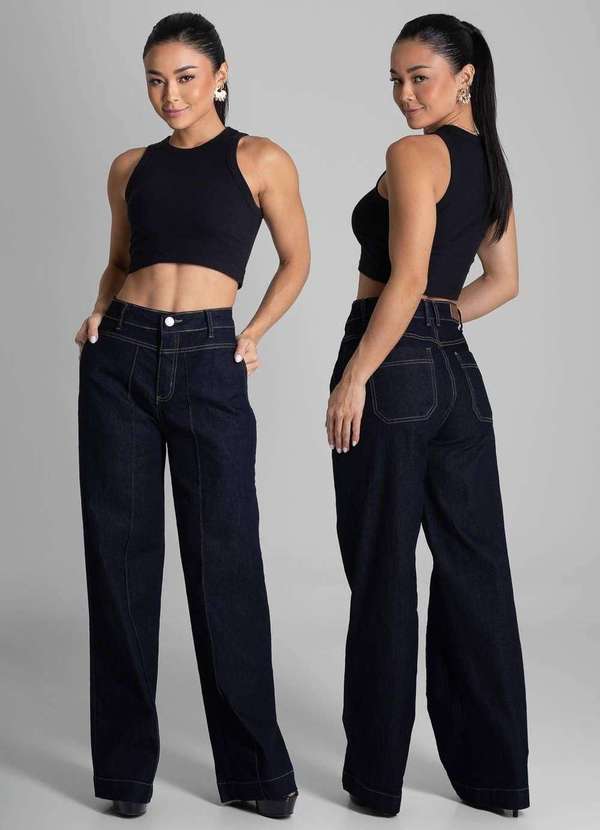 Sawary - Calça Jeans Sawary Wide Leg - 280926 Azul 6