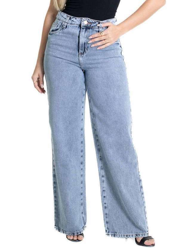 Sawary - Calça Jeans Sawary Wide Leg - 280937 Azul