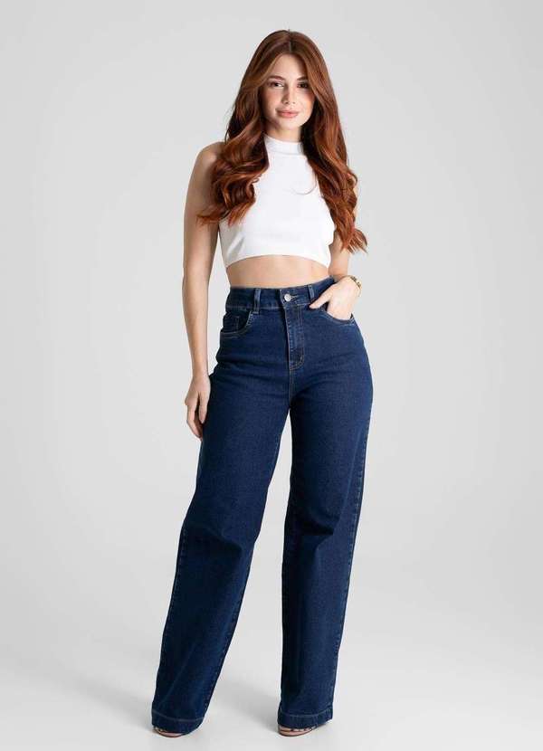 Sawary - Calça Jeans Sawary Wide Leg - 280978 Azul 2
