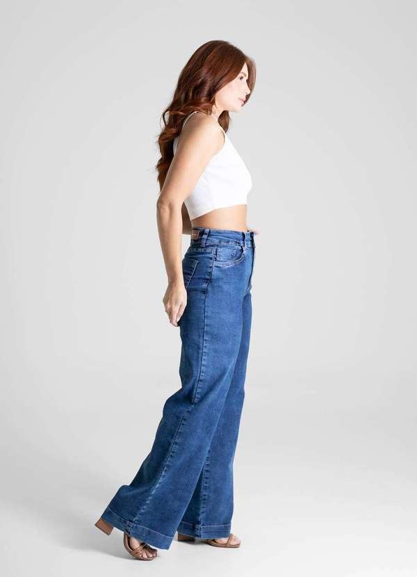 Sawary - Calça Jeans Sawary Wide Leg - 281016 Azul 3