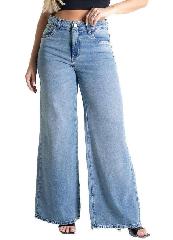 Sawary - Calça Jeans Sawary Wide Leg - 281017 Azul