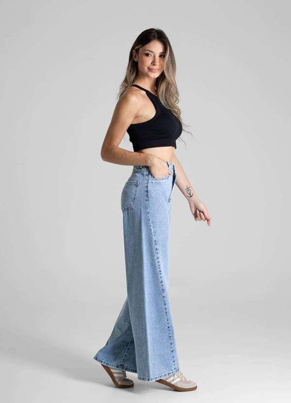Sawary - Calça Jeans Sawary Wide Leg - 281018 Azul 3