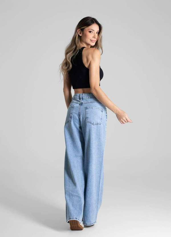Sawary - Calça Jeans Sawary Wide Leg - 281018 Azul 4