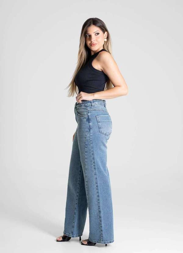 Sawary - Calça Jeans Sawary Wide Leg - 281021 Azul 3