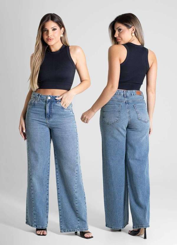 Sawary - Calça Jeans Sawary Wide Leg - 281021 Azul 6