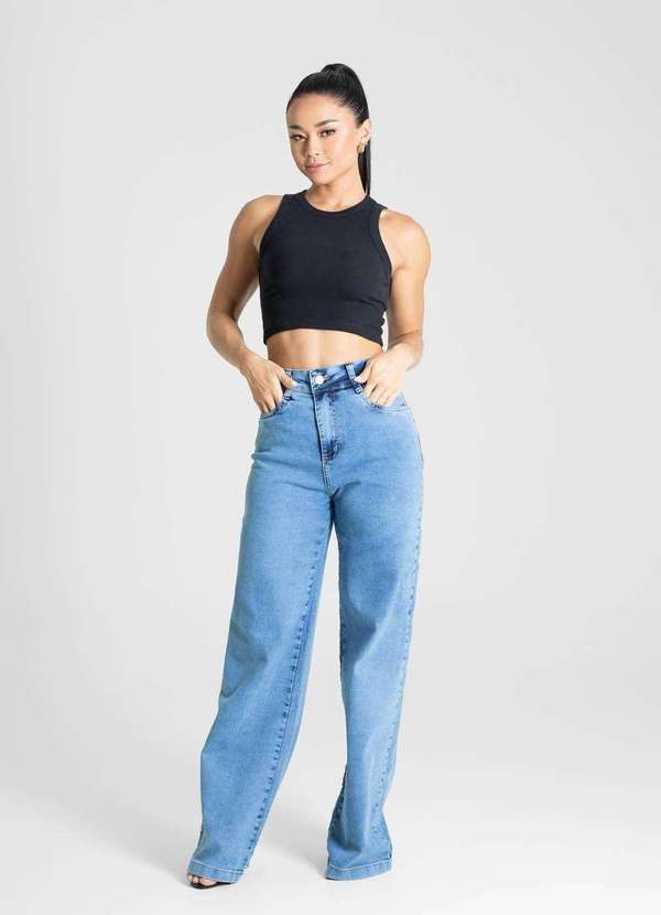 Sawary - Calça Jeans Sawary Wide Leg - 281033 Azul 2