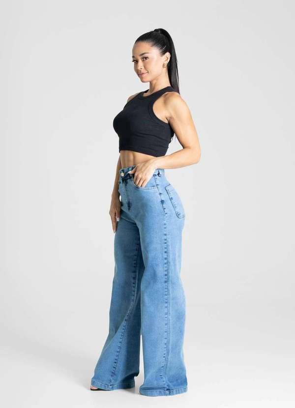 Sawary - Calça Jeans Sawary Wide Leg - 281033 Azul 3