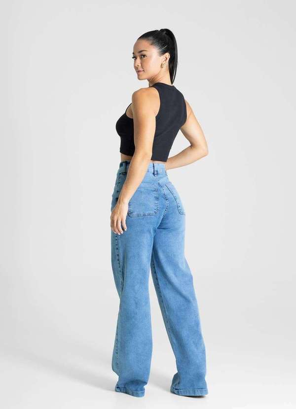 Sawary - Calça Jeans Sawary Wide Leg - 281033 Azul 4