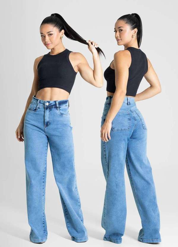 Sawary - Calça Jeans Sawary Wide Leg - 281033 Azul 6