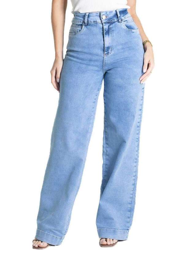 Sawary - Calça Jeans Sawary Wide Leg - 281041 Azul